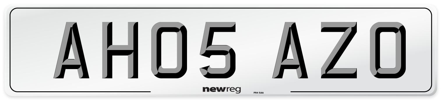 AH05 AZO Number Plate from New Reg